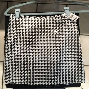 Sister Sam Girl's Sequins Houndstooth Skirt Black & White SZ 12  NWT